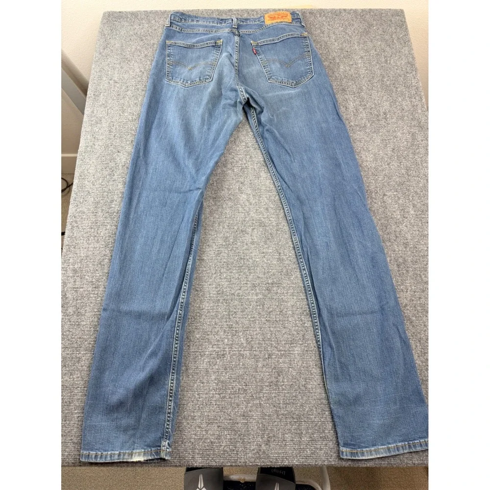 Levis 505 Regular Fit Straight Leg Blue Denim Jeans Mens W34 L36 00505-1064‎